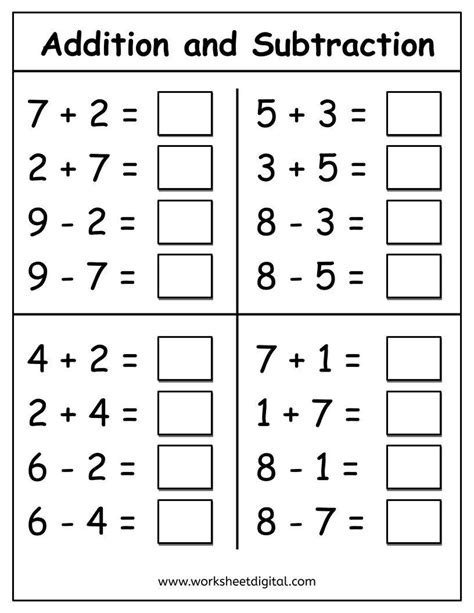 Addition Worksheets .